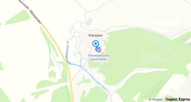 Санаторий Начики на карте