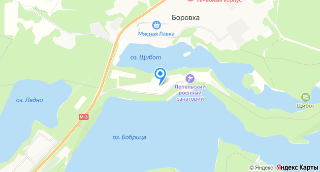 Санаторий Лепельский Военный на карте