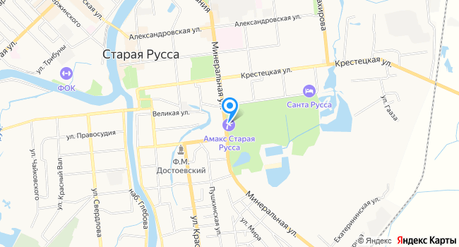 Санаторий Старая Русса на карте