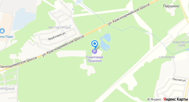 Санаторий Пушкино на карте