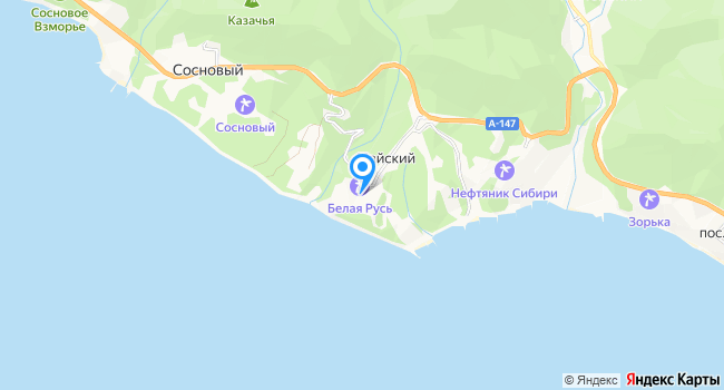 Санаторий Белая Русь на карте