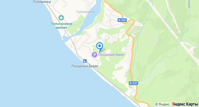 Санаторий Лазурный берег на карте