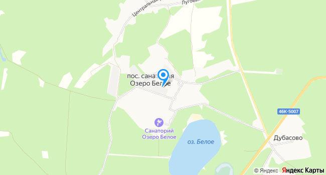 Санаторий Озеро Белое на карте