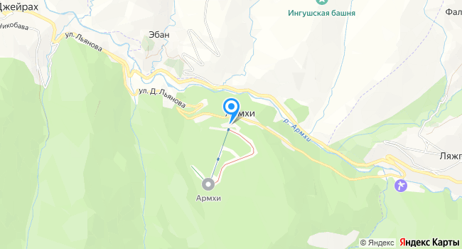 Санаторий Армхи на карте